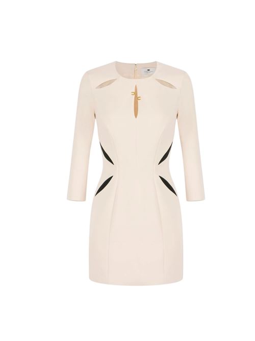 Mini abito in crêpe leggero con cut-out bicolore ELISABETTA FRANCHI | AB86861E2.E84